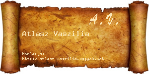 Atlasz Vaszilia névjegykártya